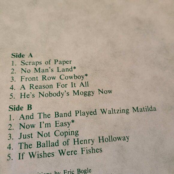 ERIC BOGLE Scraps Of Paper Vinyl LP 1983 Flying Fish Records FF 311 Folk LP6 - Picture 3 of 9